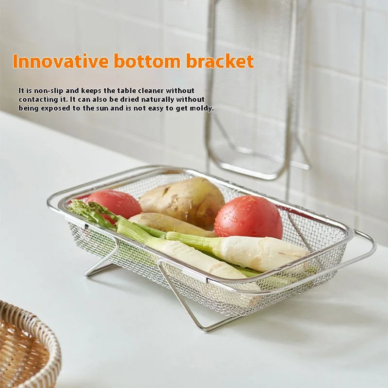 Kitchen sink retractable vegetableashing