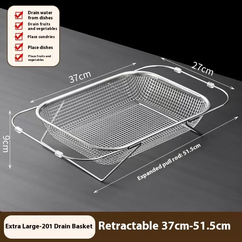 Kitchen sink retractable vegetableashing